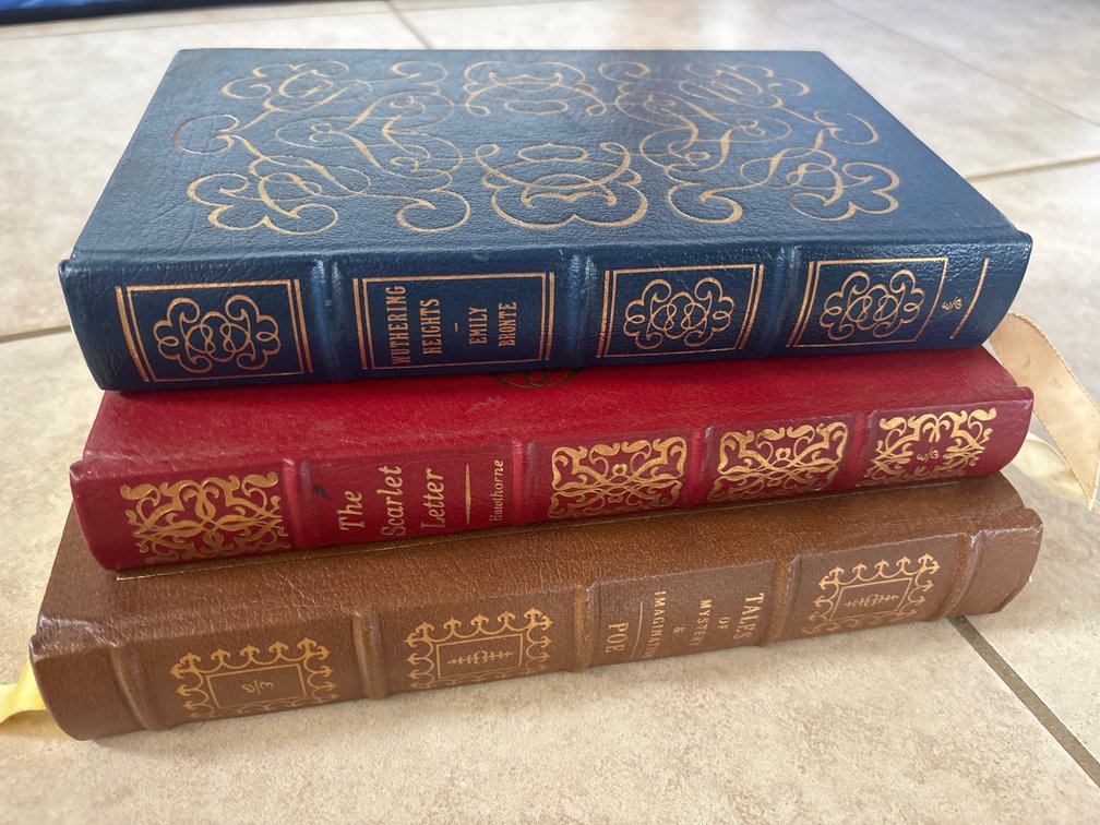 3 Leather Bound Books