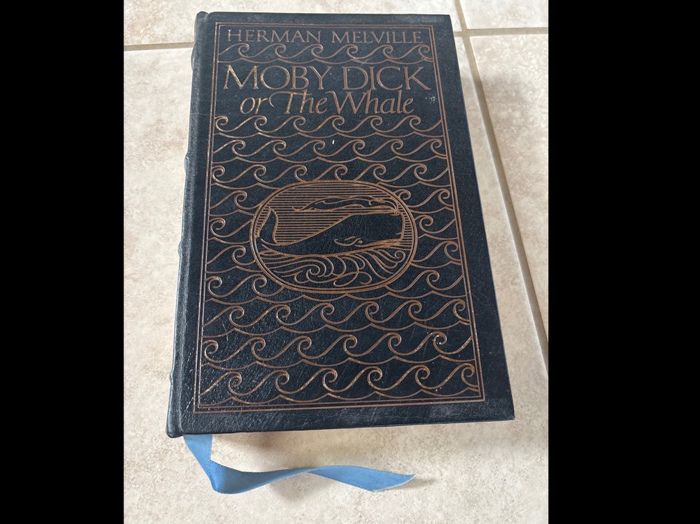 Leather Bound Book Moby Dick and the Whale by Herman Melville