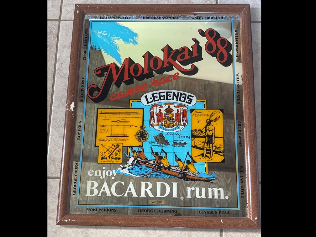 Limited Edition Molokai ‘88 Canoe Race Vintage Mirror