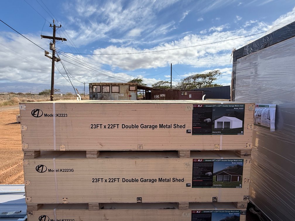 KJ 23ft x 22ft Double Garage Metal Shed – Model K2223 Heavy-Duty Steel Structure
