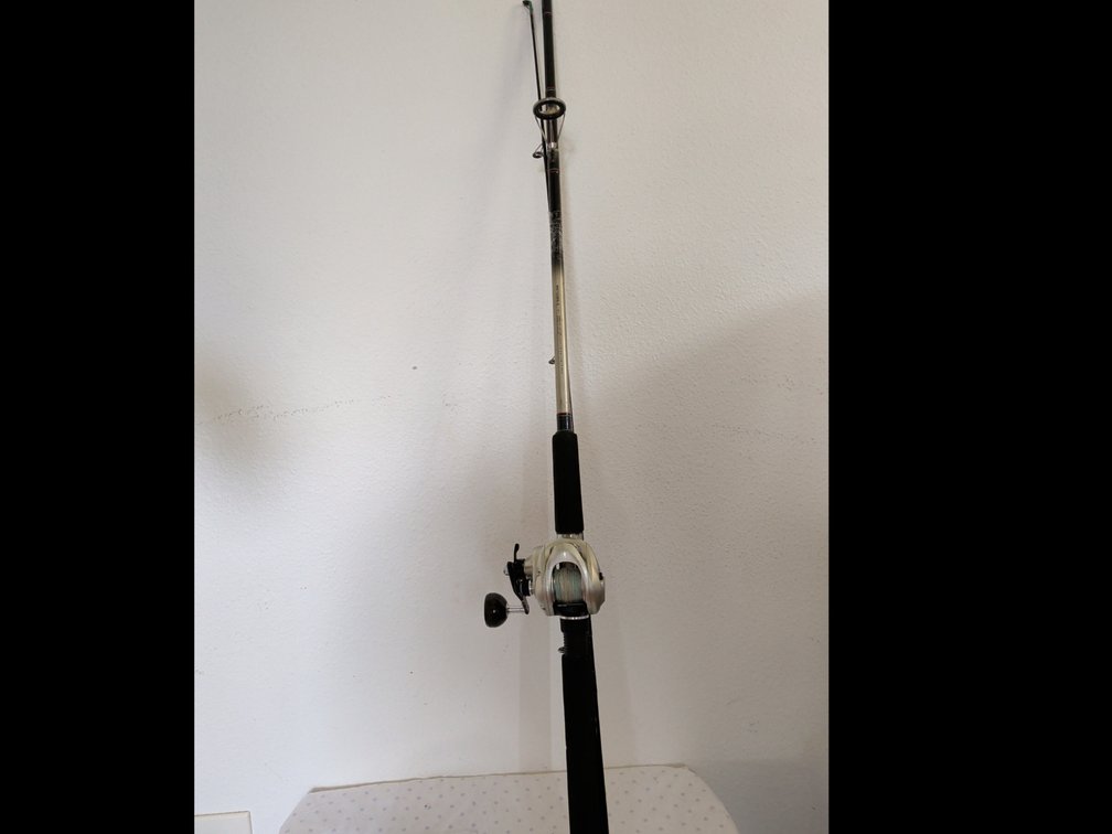 Fishing pole 7' Black daiwa w/ conventional reel