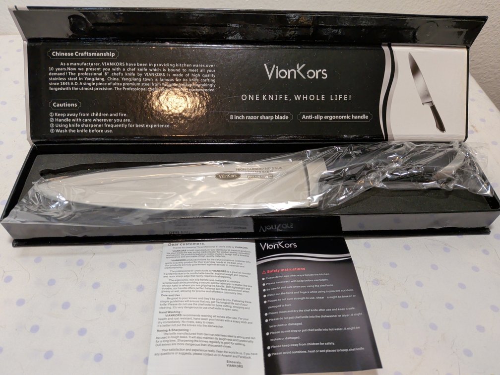 New Vlonkors 8" Kitchen knife