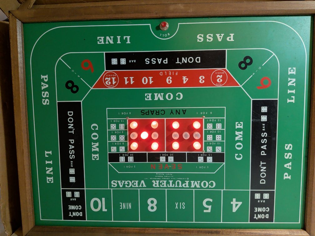 Vintage electronic craps machine