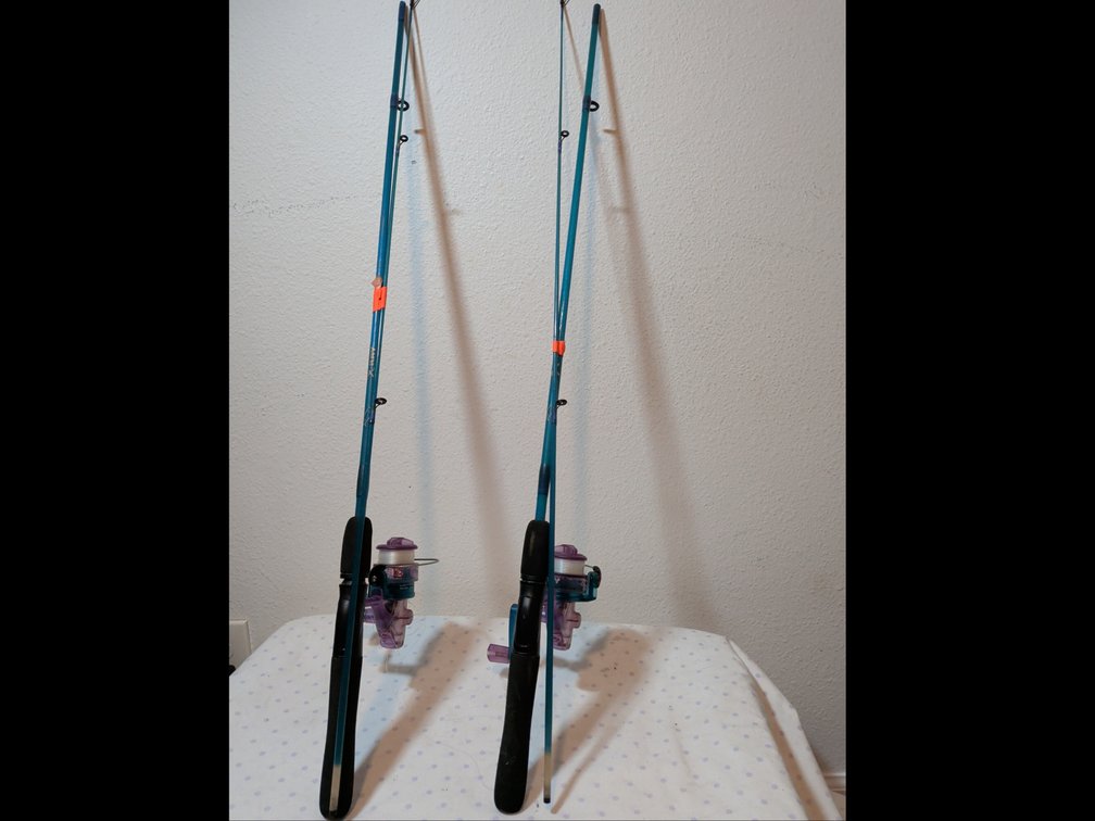 2 Youth 5.5' X-ray fishing pole w/ reel 