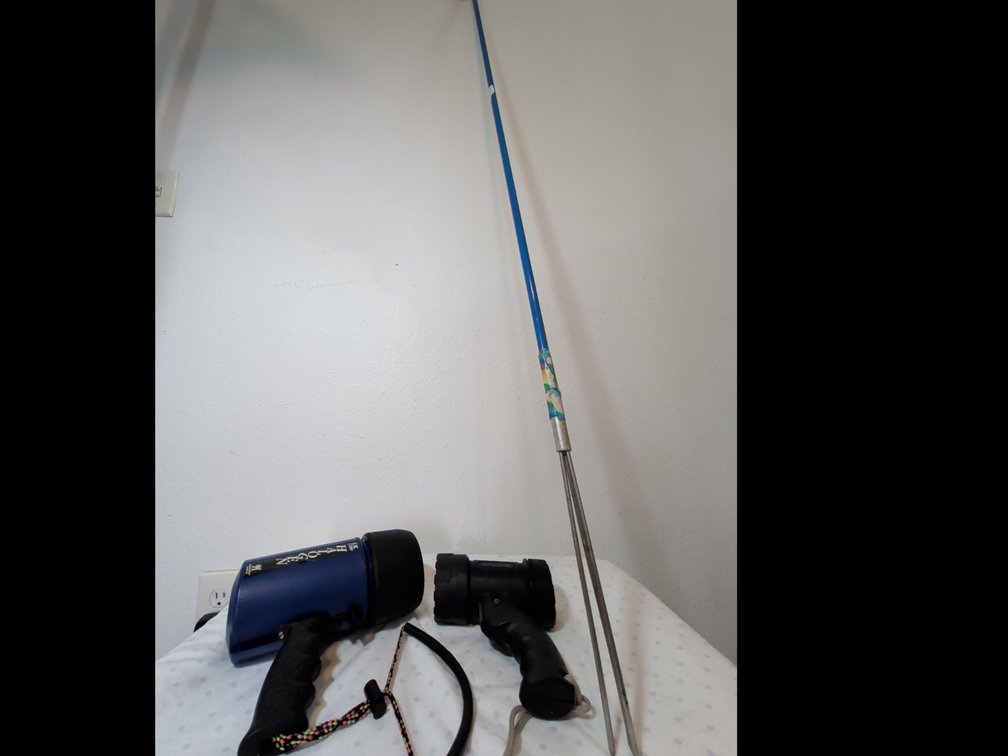 Dive light, spears 