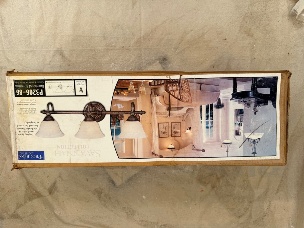 Progress Lighting Savannah Collection 3-Light Vanity Fixture