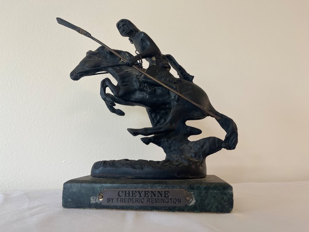 Frederic Remington Bronze Reproduction Sculpture, “Cheyenne”