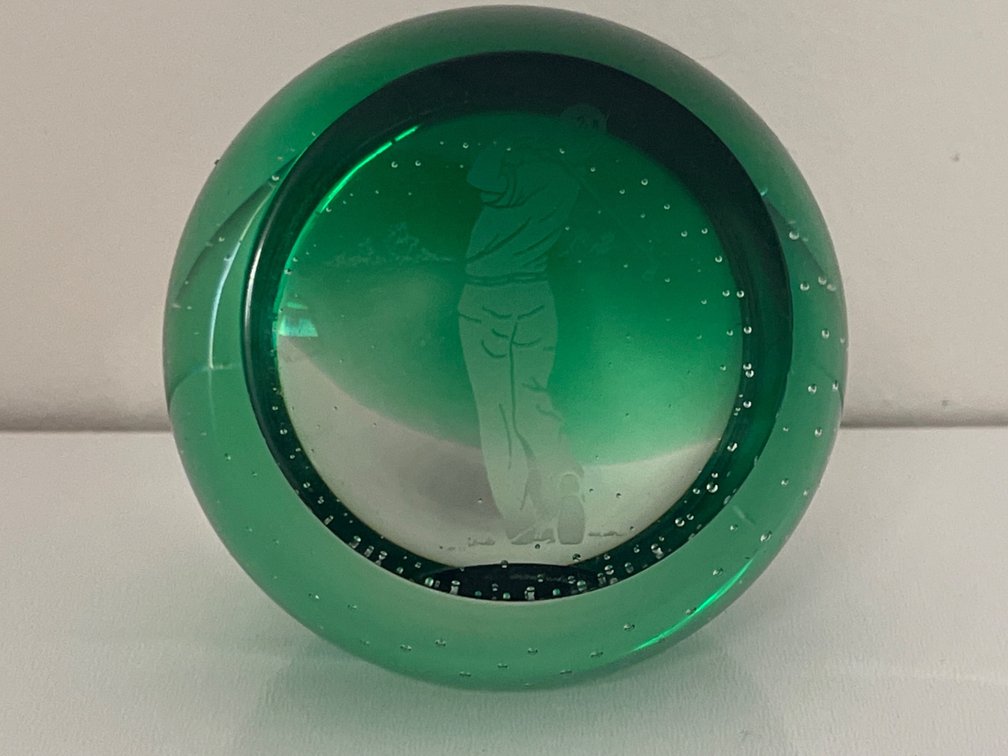 Caithness Signed Golfer Paperweight