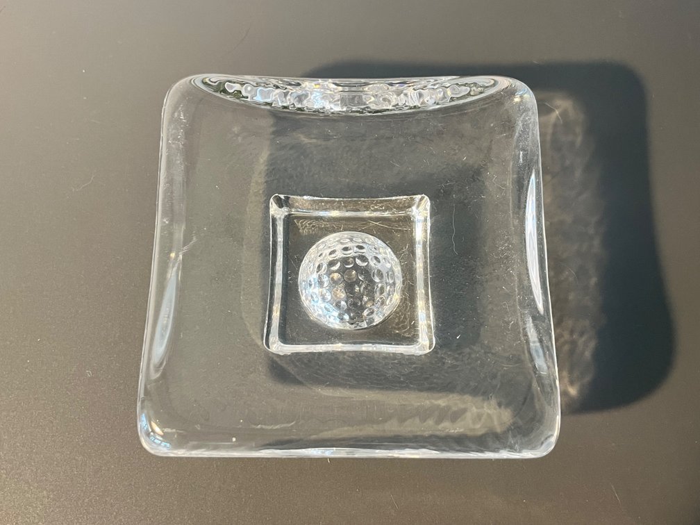 Kosta Boda "Sunday" Golf Ball Trinket Dish