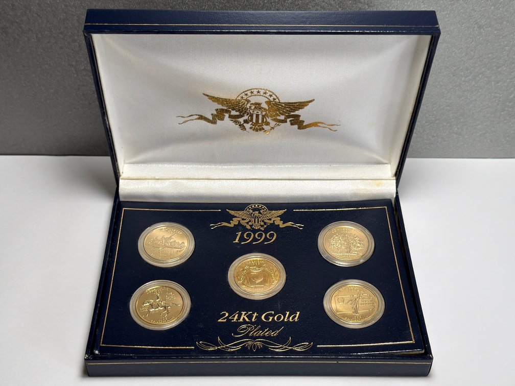 1999 24K Gold Plated Statehood Quarter Set 