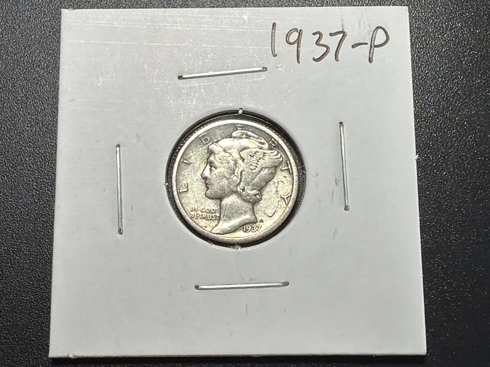 1937 P Mercury Dime