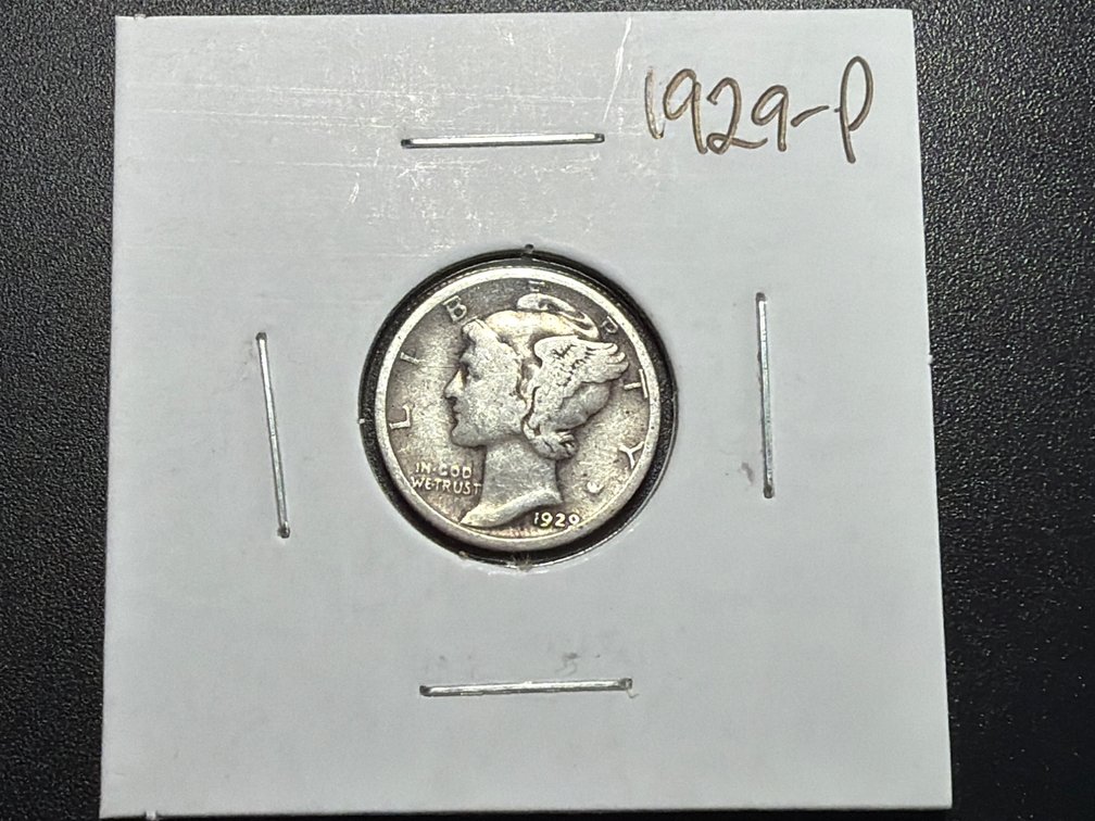 1929 P Mercury Dime