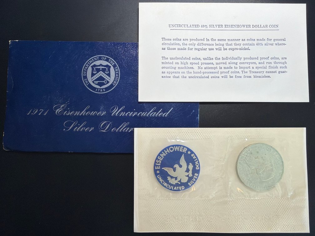 1971 S 40% Silver Eisenhower Dollar