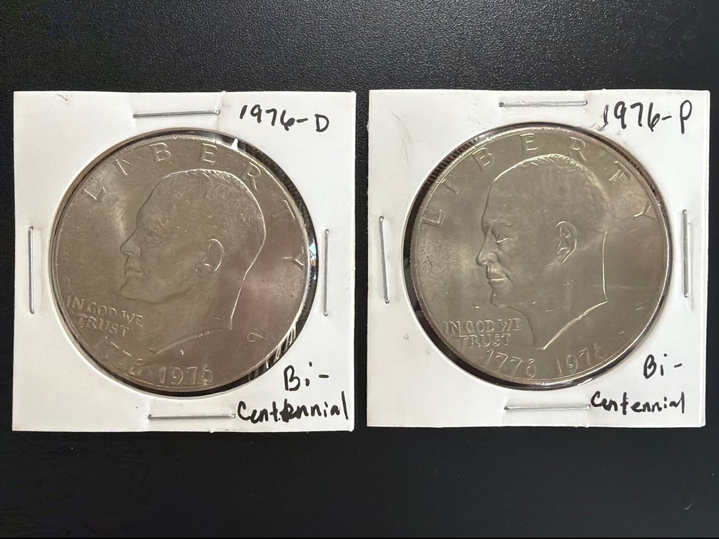 1976 Bicentennial P and D Clad Eisenhower Dollars