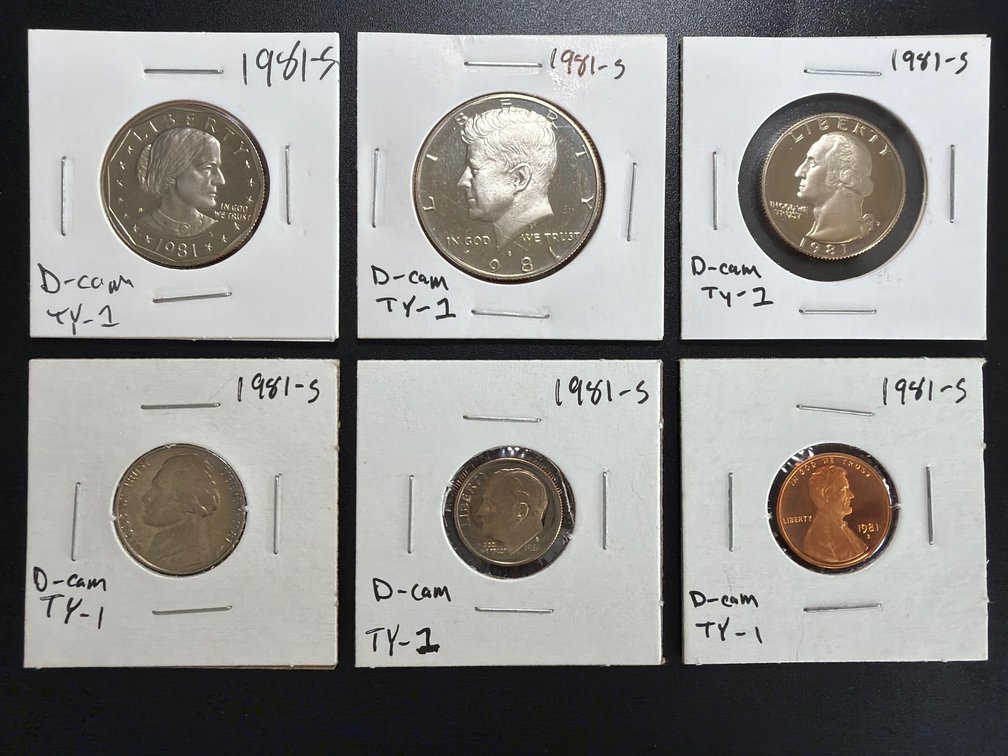 1981 S US Mint Proof Set 6-coins