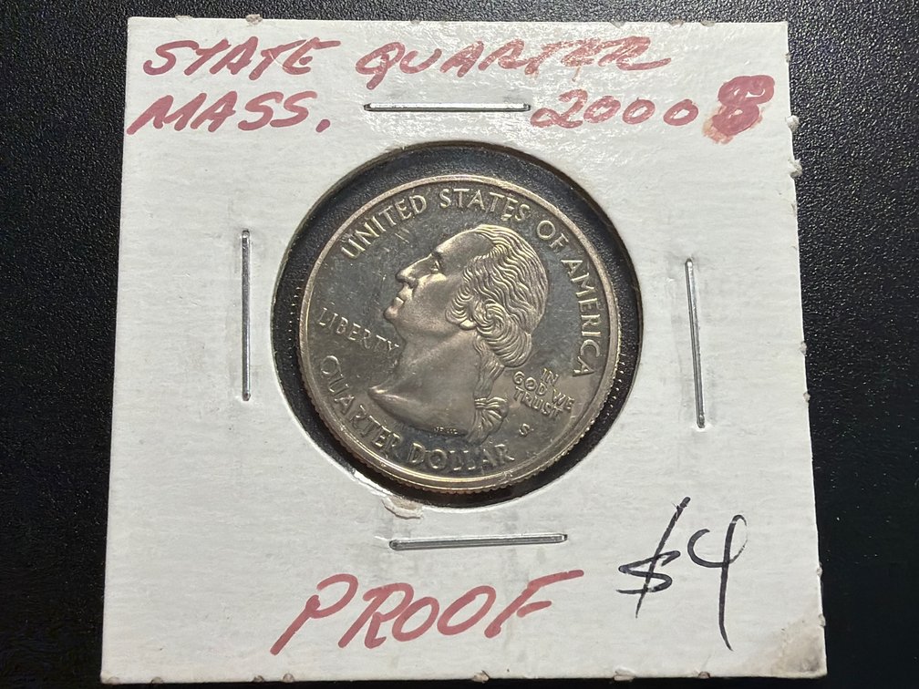 2000 S Proof Massachusetts State Quarter
