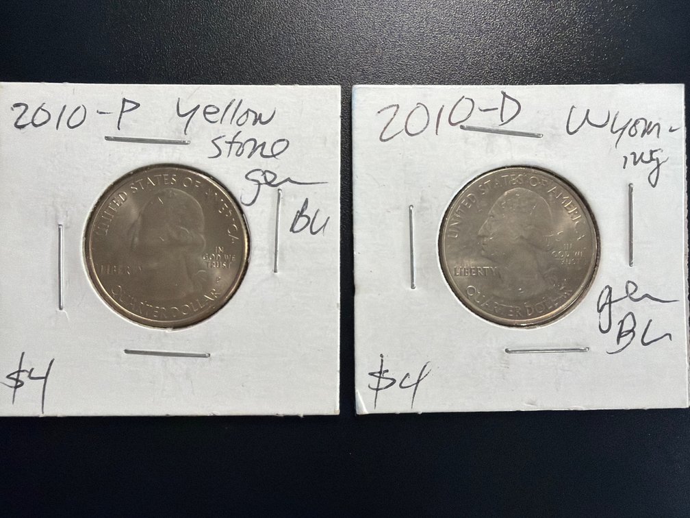 2010 P&D Yellowstone National Park America Quarters