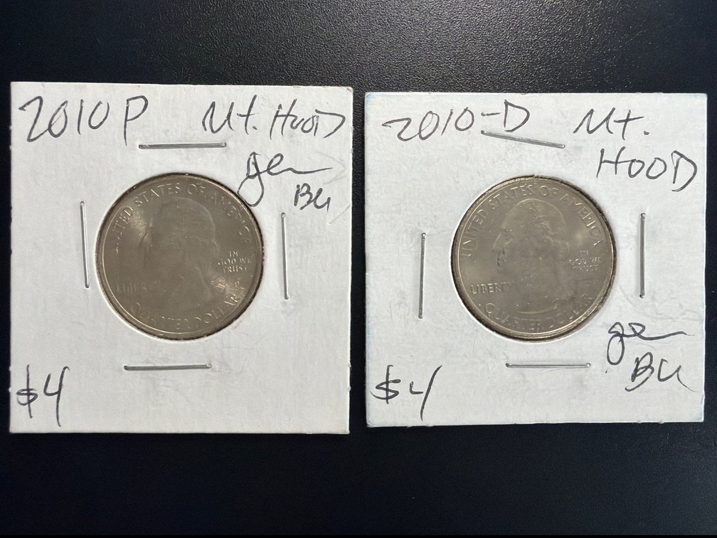 2010 P&D Mount hood National Park America Quarters