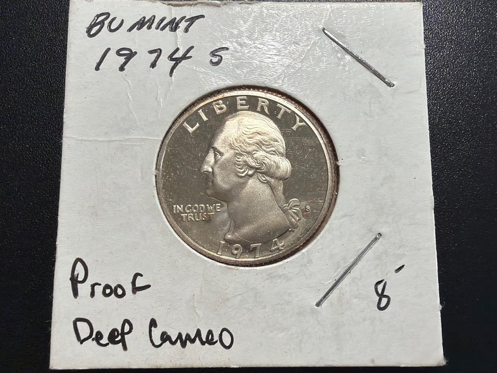 1974 S proof Washington Quarter 