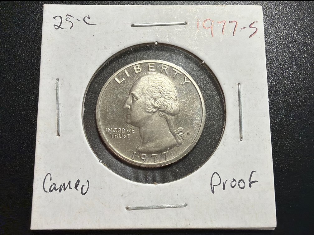 1977 S Proof Washington quarter - Cameo