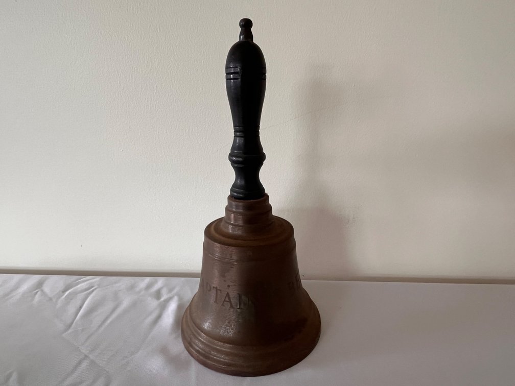 Jumbo Captain's Bell with Turned Wooden Handle