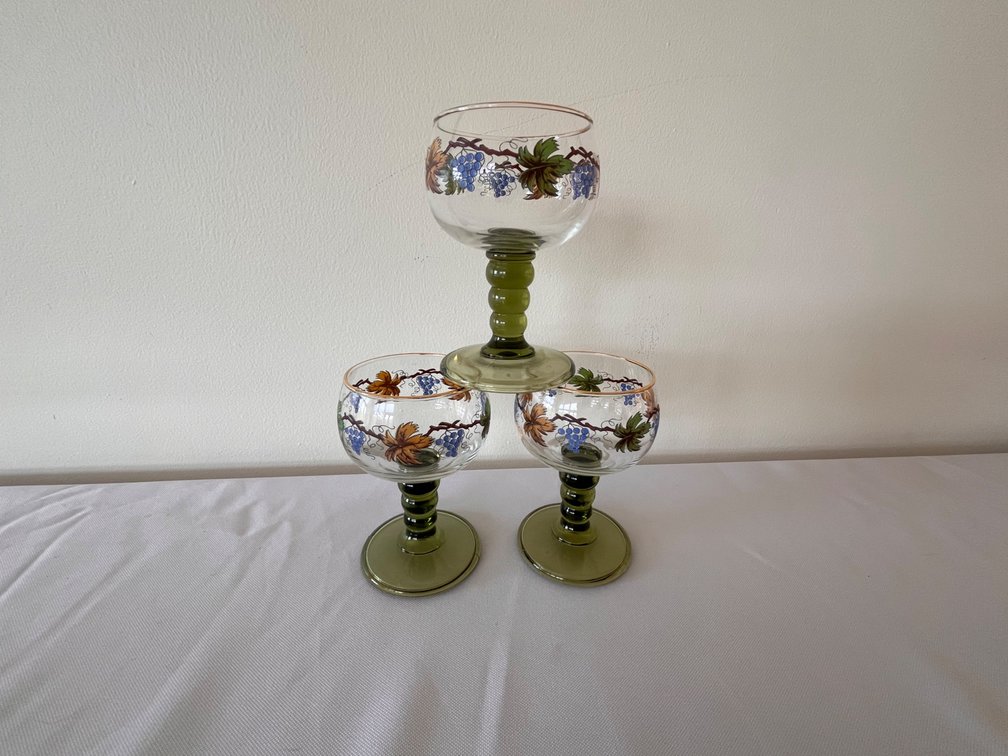 Three Roemer Wine Glasses