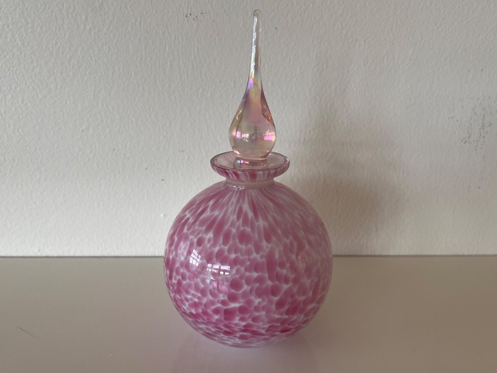 Pink Art Glass Perfume Bottle