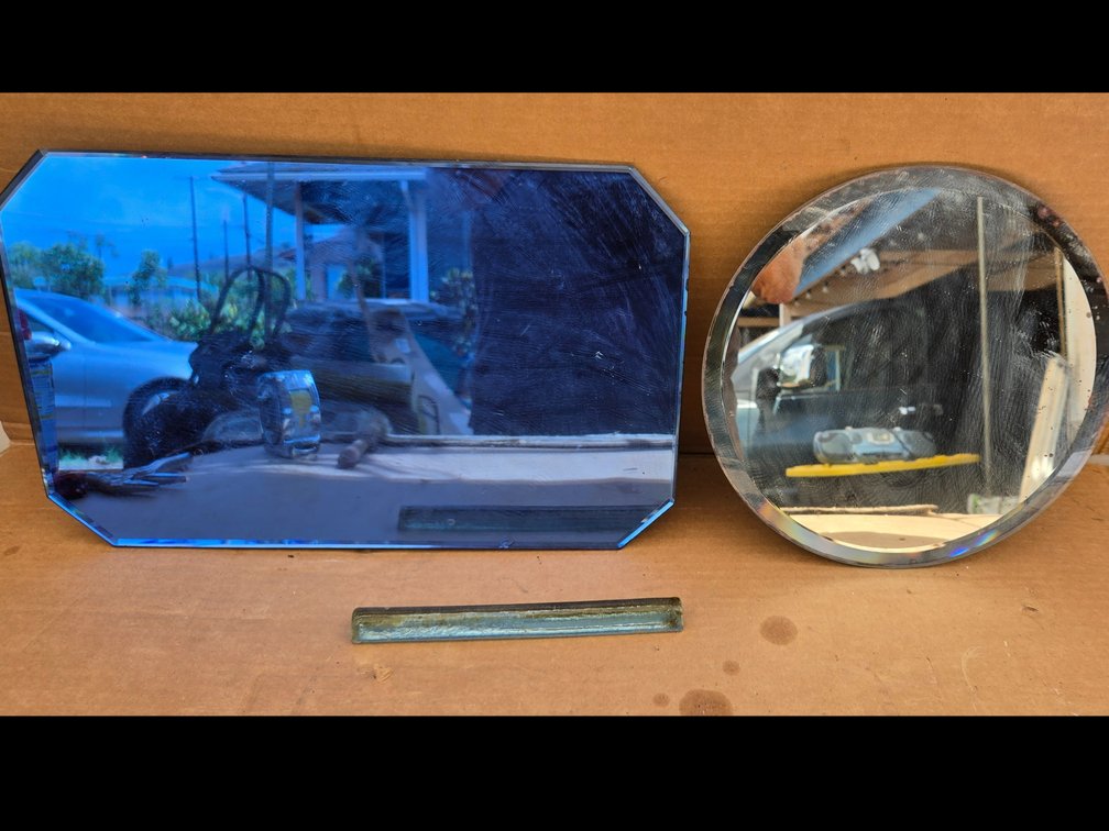 Mirrors blue n clear, rod