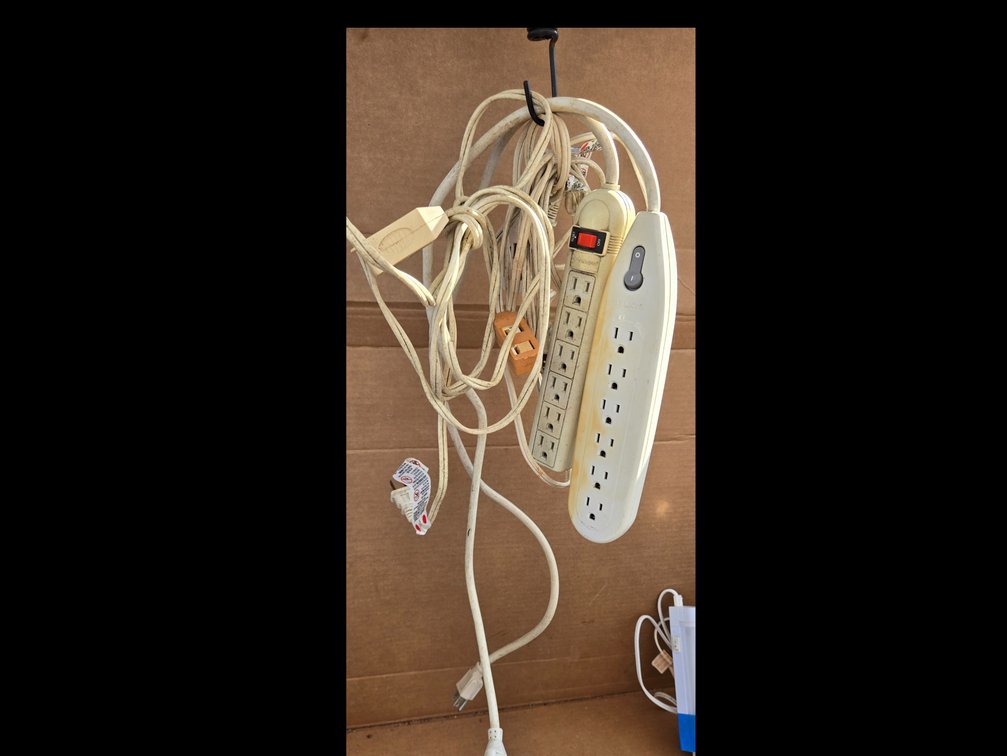 2 electrical straps 3 ex cords