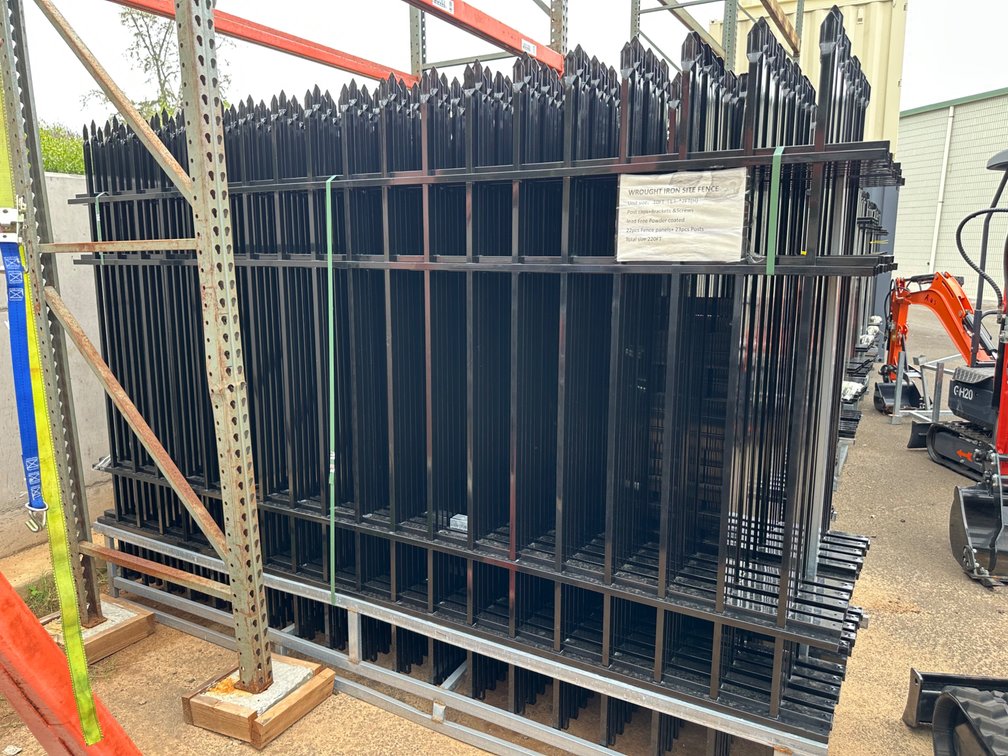 (X's 22) 10ft Wrought Iron Fence Panels – 220 Ft Total
