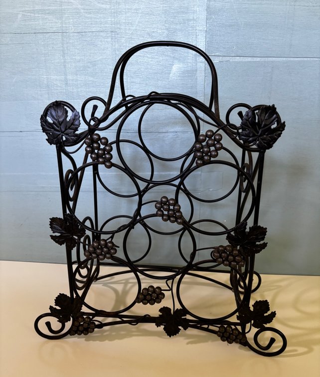 Wrought Iron Decorative Wine Rack