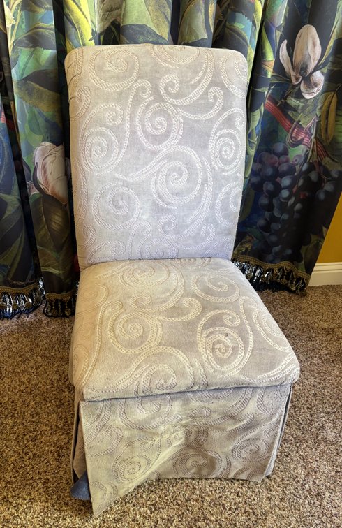  Curved High Back Chair on Wheels