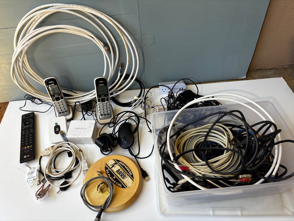Assortment of Cables and Electronic Related Items