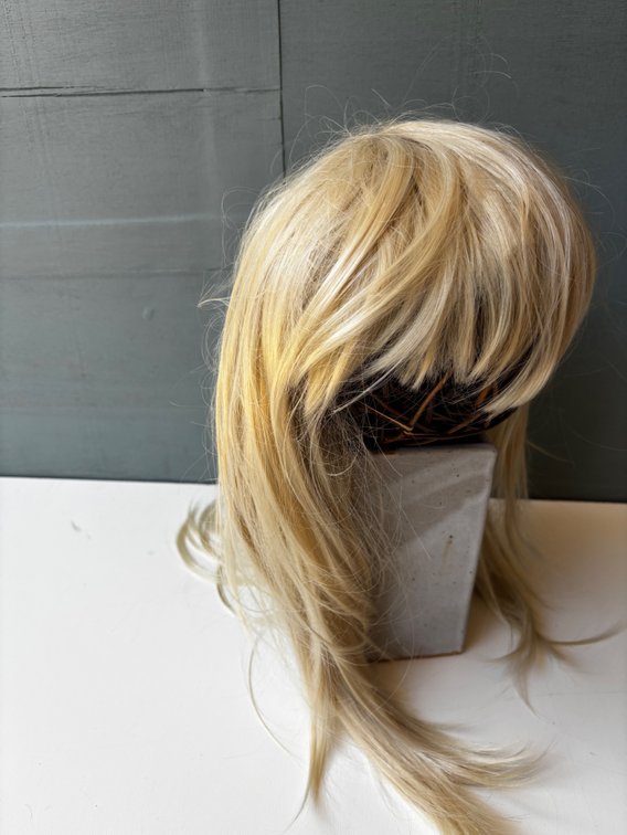 Blonde Layered Wig with Bangs 