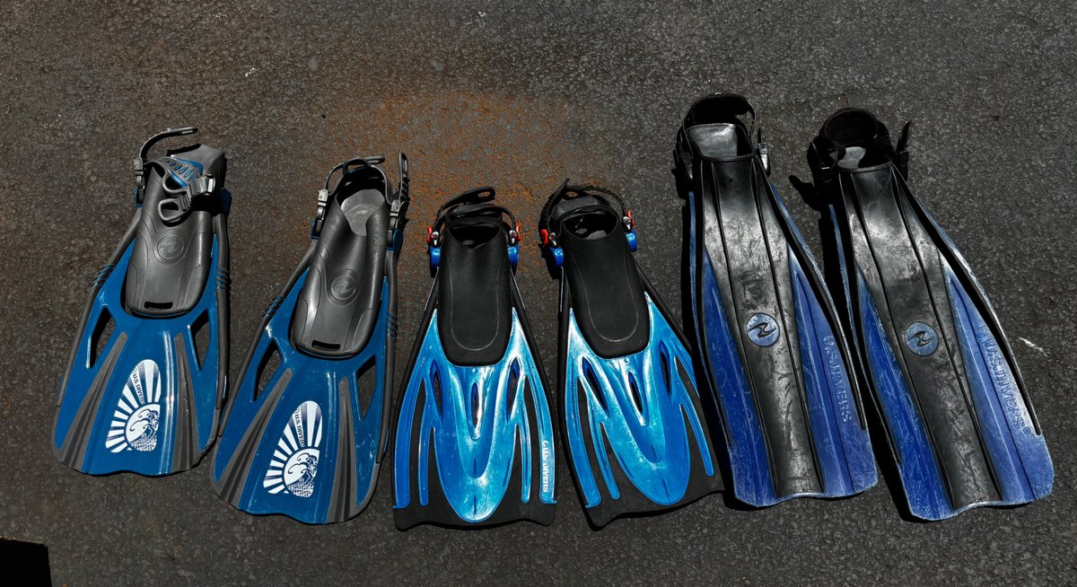 3 Pair of Snorkel/Scuba Fins