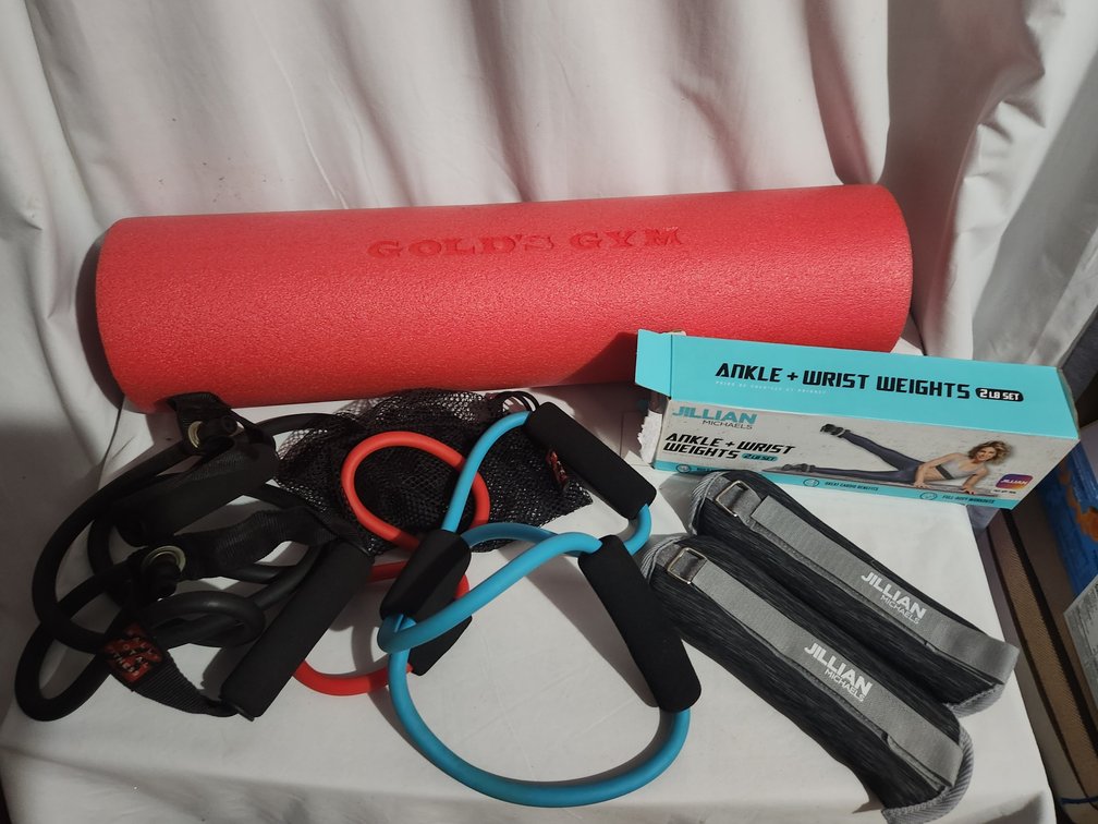 Fitness Bands, Weights and Roller