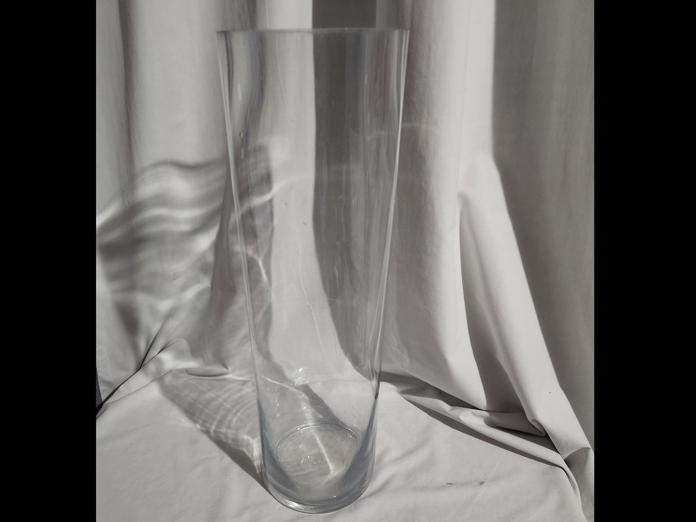 Tall Cylindrical Glass Vase