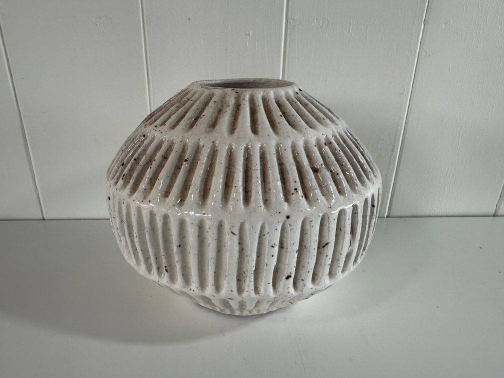 Threshold Studio McGee Textured Ceramic Vase – Neutral Glazed