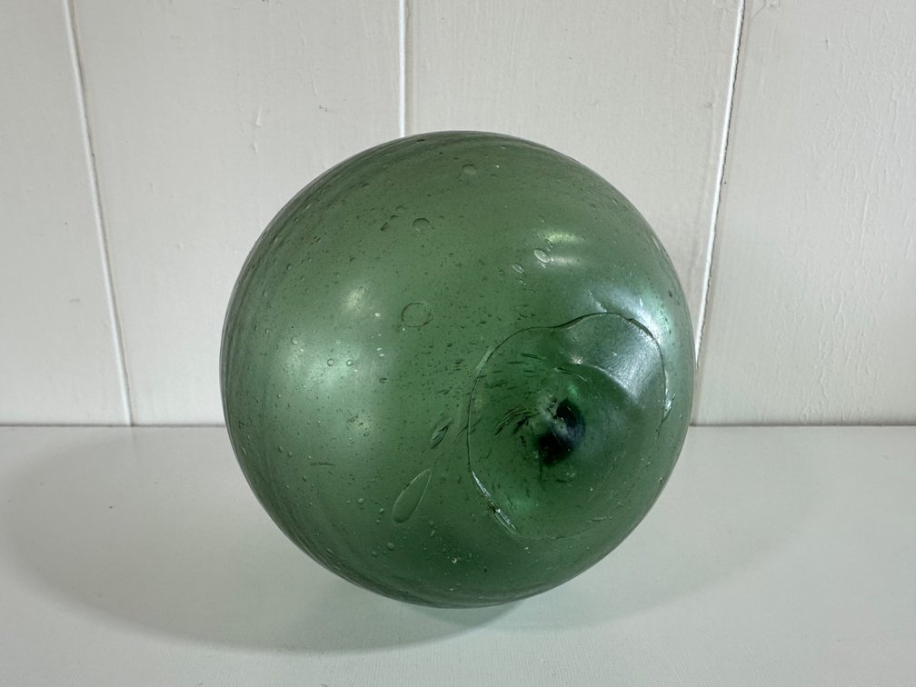 5" Vintage Green Glass Fishing Float