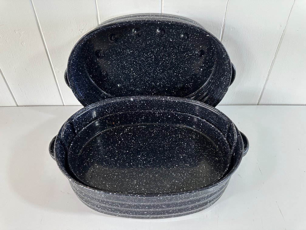 Enamelware Oval Roasting Pan