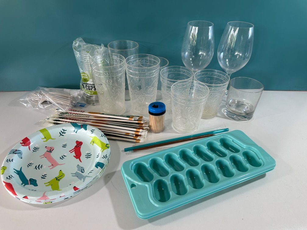 Assorted Drinkware & Entertaining Lot