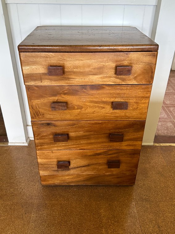Solid Wood 4-Drawer Chest