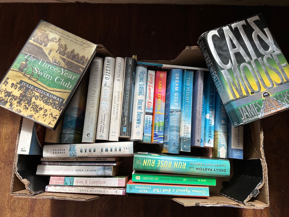 Box of Assorted Fiction & Nonfiction Books
