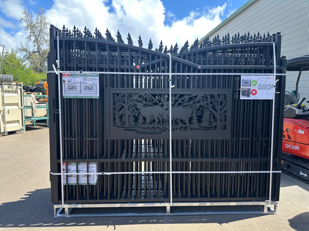 7ft X 20ft Metal Farm Driveway Gate 
