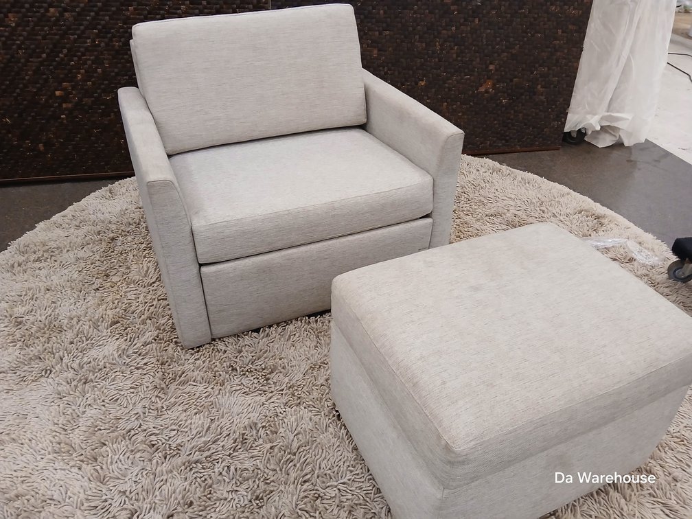 American Leather chair/ottomam sleeper