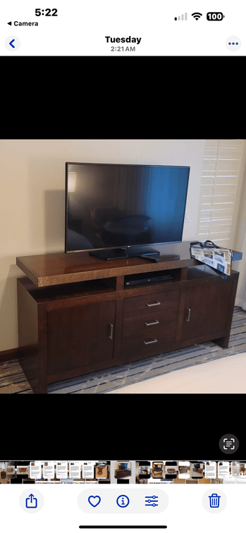 Buffet/Sideboard with 50” LG Flatscreen
