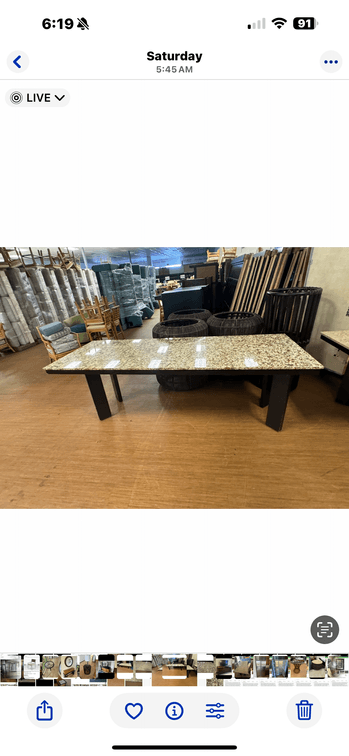 9’ Granite dining or conference table