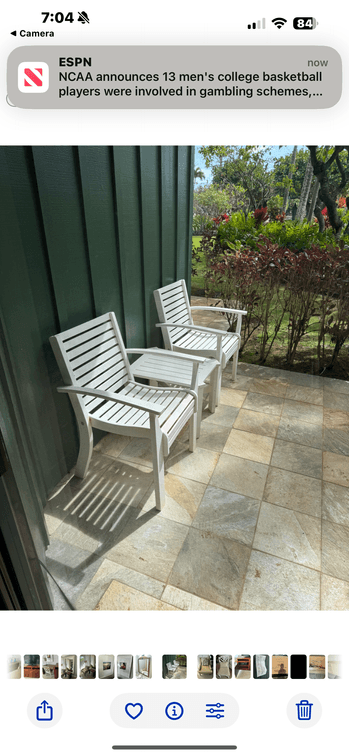 Outdoor white resin (3) piece set