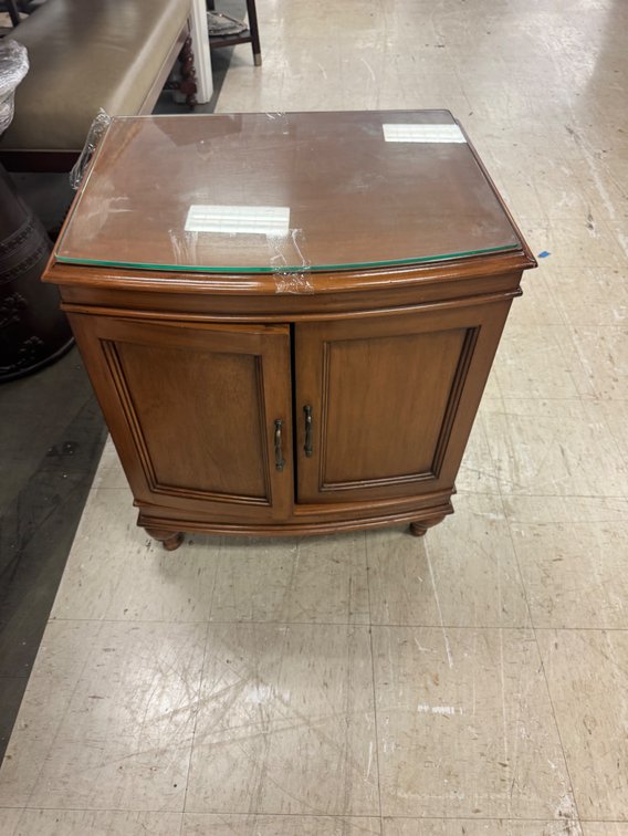 Nightstand with Glass x 2