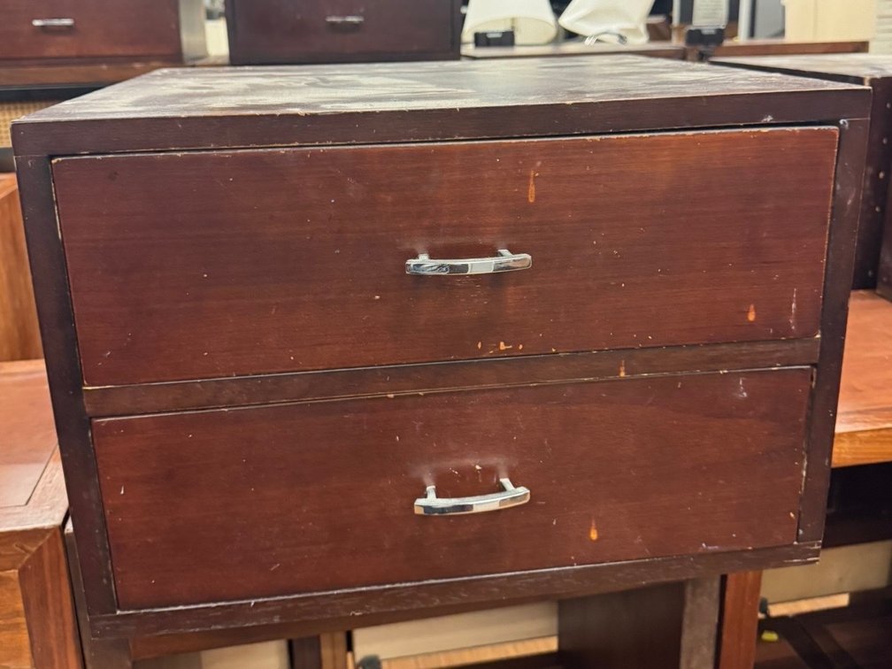Small 2 drawer wooden storsge